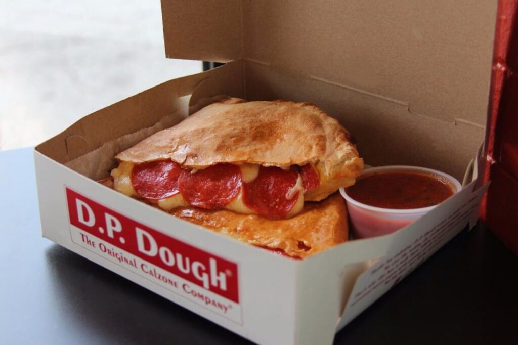 A picture of the Classic pepperoni and Cheese Calzone.
