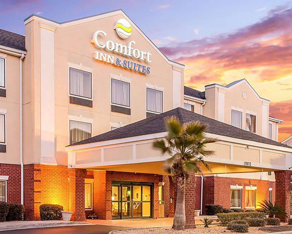 A photo of the front of the Comfort Inn