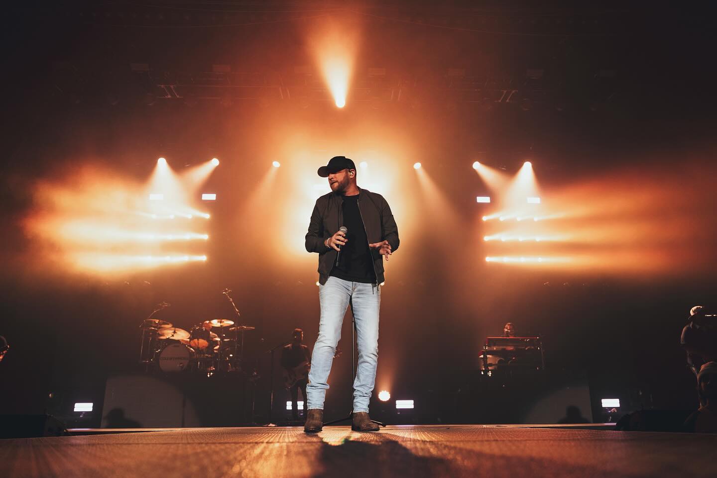Cole Swindell Returning to Statesboro for GATAJAM. On Stage performance visual.